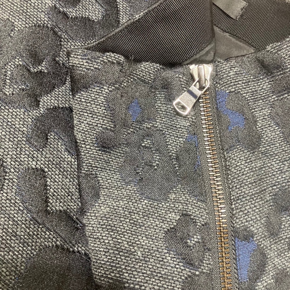 Ann Taylor Petite Grey Blue Leopard Jacquard Silk Wool Blend Mini Skirt 4P Chic‎ - Picture 6 of 10